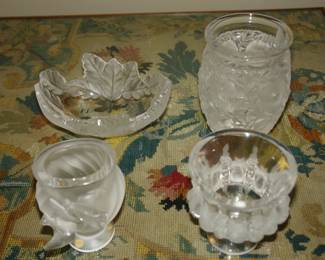 Lalique vases & bowls 