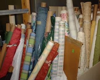 Bolts of unused fabric