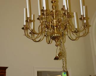 Gorgeous solid brass chandelier