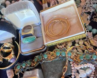 Tons of 14 kt, 18 kt, and these are unique rare pieces you won't find at a mall or store!