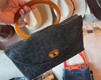 OSTRICH BAKELITE BAG - SO FAB
