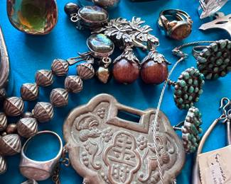 Bold eclectic jewelry selection here