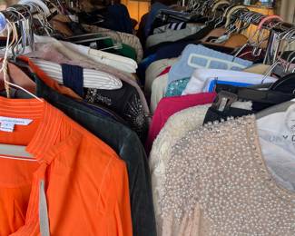 WE HAVE RACKS & RACKS OF VINTAGE DESIGNER CLOTHES