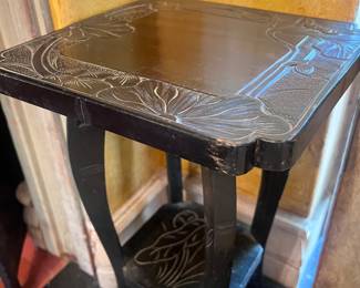 Small Carved Accent Table