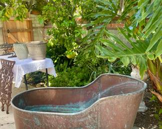 Antique Solid Copper soaking Tub… Cold plunge anyone? 