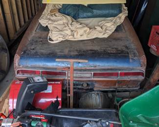 1970 AMX- Does not run. Engine out in pieces, project car. Comes with lots of parts. 