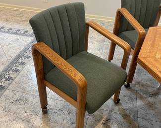 Poker Game table 52" across plus 5 chairs $250