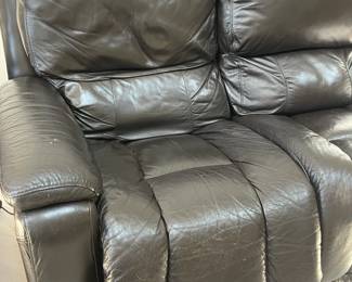 La-Z-Boy 3 seats sofa, brown leather 85"x 41"x41" $400