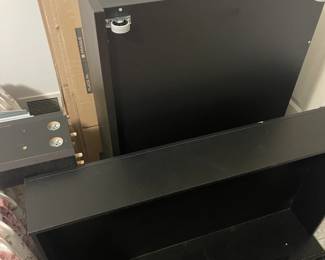 IKEA  "Malm" bedframe 2 storage boxes, black, Queen size