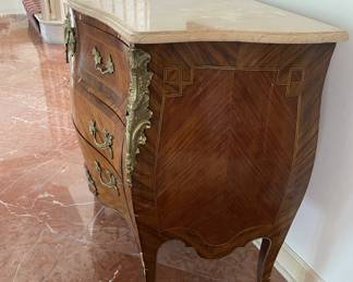 Antique French Louis XV Bombay Commode AS IS $500, 40" X 19.5" X 33" 