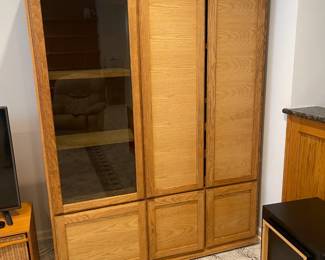 2 Entertainment storage cabinets 57"x 21"x 75" $200 each