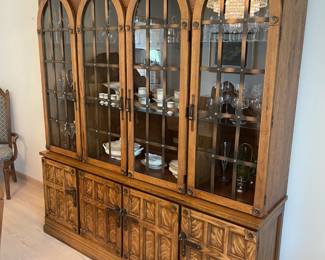 Stanley furniture china cabinet 72" wide, 17" deep 79" tall $250