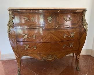 Antique French Louis XV Bombay Commode AS IS $500, 40" X 19.5" X 33" 
