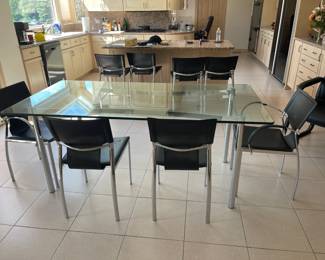 Glass top table plus 4 chairs AS IS $150