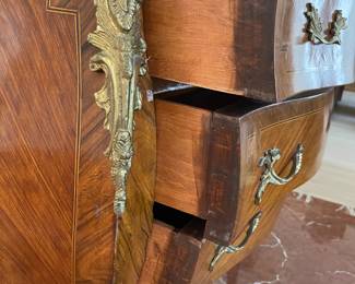 Antique French Louis XV Bombay Commode AS IS $500, 40" X 19.5" X 33" 