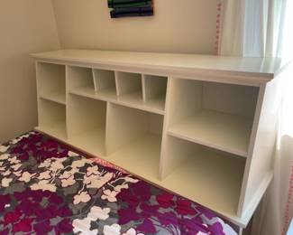 Queen bed with storage headboard  $180 (mattress and bed comforter not for sale)