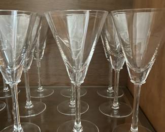 Crystal wine glasses