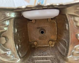 Italian  Brass Mantel Clock Garnitures