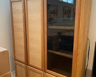 2 Entertainment storage cabinets 57"x 21"x 75" $200 each