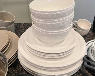 Fitz & Floyd white dishes