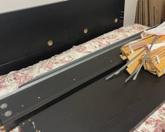 IKEA  "Malm" bedframe 2 storage boxes, black, Queen size