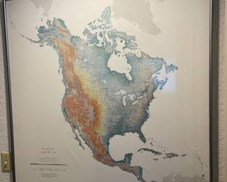 1999 Raven Framed Map-North America