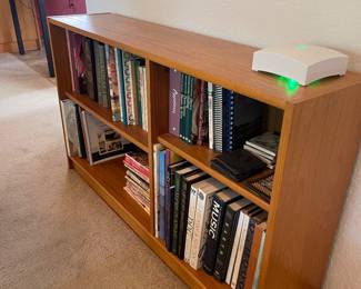 teak Danish Bookshelf with books