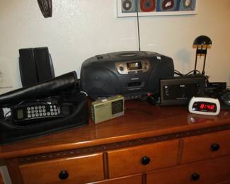 Look closely, a vintage car phone in the case by Motorola. That's a blast from the past.