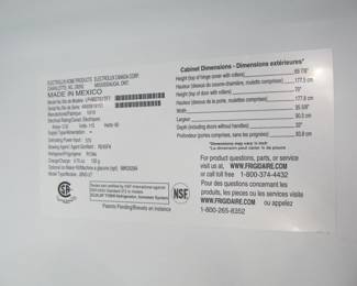 Frigidaire Eventemp refrigerator stainless steel side-by-side. (LFHGB2751TF7)