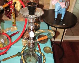 Nice collection of HOOKHAS and accessories. Egyptian art, incense, Hookah storage boxes, and more!
