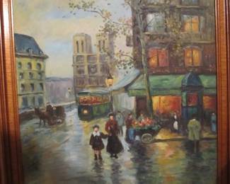 Lovely painting of Paris by M. Herman