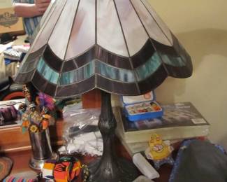 Beautiful Tiffany-style stained glass lamp