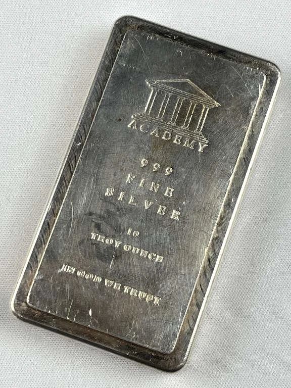 10oz Troy Silver Academy Stacker Bar .999
