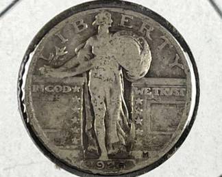 1926 Standing Liberty Silver Quarter, US 25c