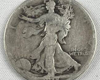 1918 Walking Liberty Silver Half Dollar, US 50c