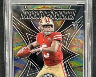 2021 Spectra Trey Lance #/99 Rookie Aura PSA 9