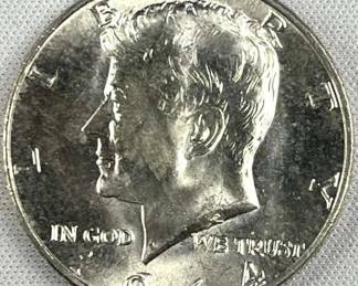 1964 JFK 90% Silver UNC/BU Kennedy Half