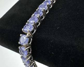 925 Sterling Tanzanite Tennis bracelet