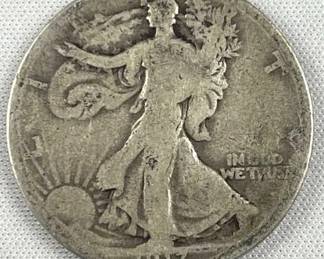 1917-S Walking Liberty Silver Half Dollar, US 50c