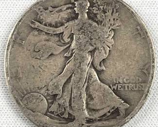 1920 Walking Liberty Silver Half Dollar, US 50c
