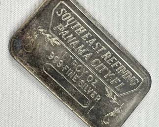 1oz Silver Bar, Vintage Panama City, FL .999