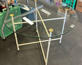 Small Glass & Iron Table