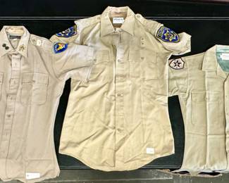 Vintage Uniforms:  Texas A&M Air Corps, California Highway Patrol, Texas A&M Navy