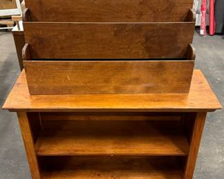 Wooden Bookshelf and Magazine Rack(?)