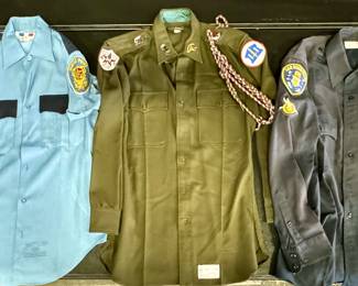 Vintage Uniforms:  Seattle Police, Navy (Texas A & M), San Diego Police 