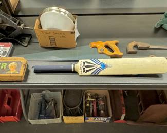 Cricket Bat, Hand Saws, Light Fixture, Jack +