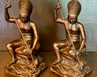 Native American Sculptured Book Ends