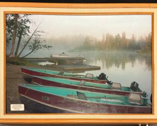 Mid-Century Framed Picture that Lights Up!