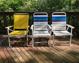 Vintage lawn chairs in good condition