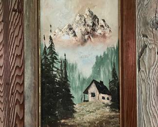 Cabin in the Mountains Painting
